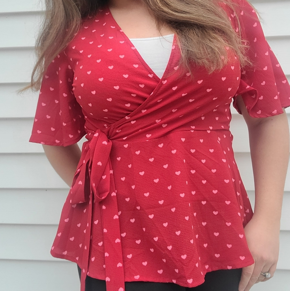 Lady's Shirt with Hearts